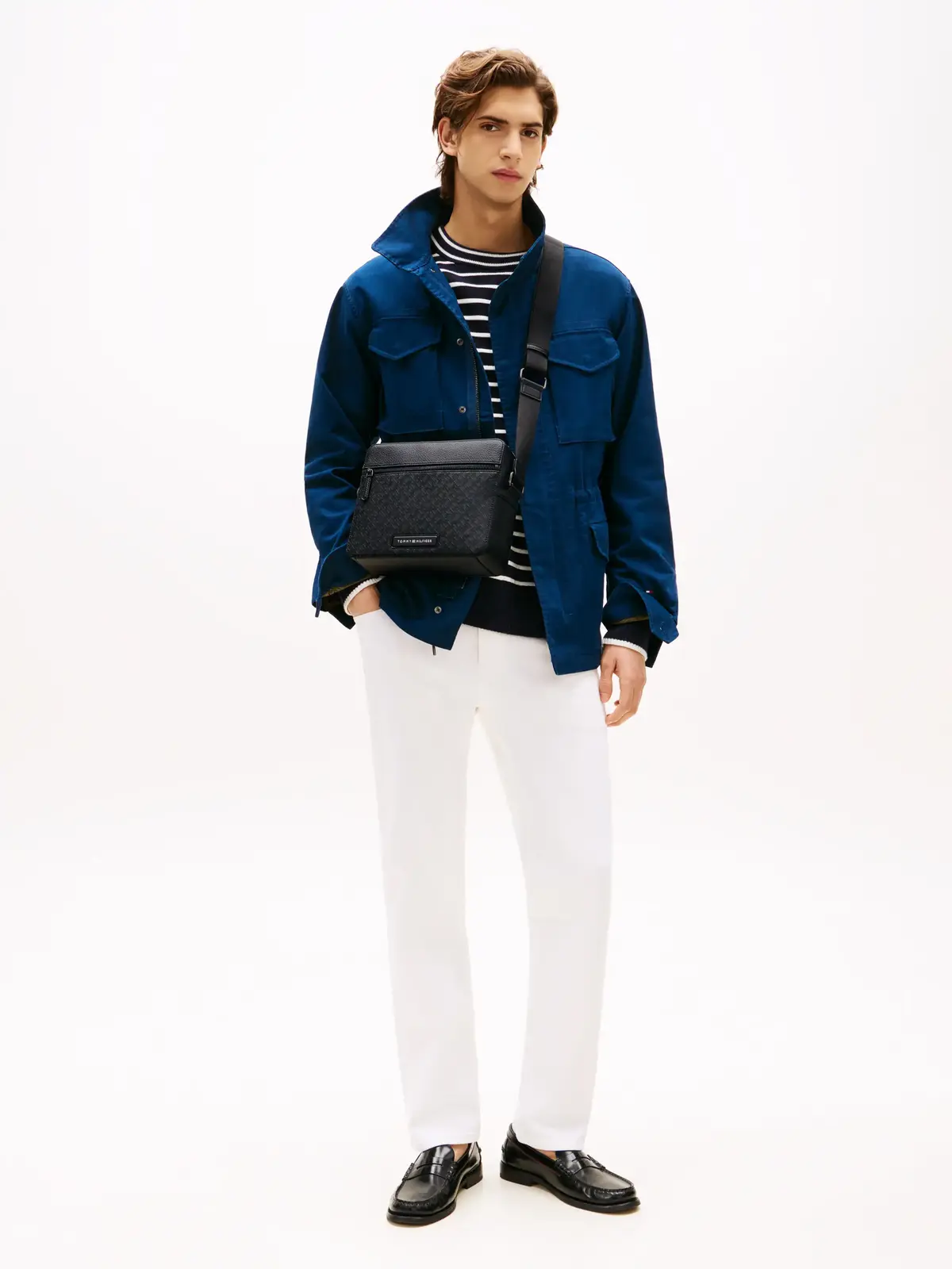 Tommy Hilfiger TH MONOGRAM MINI MES, BDS Siyah Erkek Çanta & Cüzdan