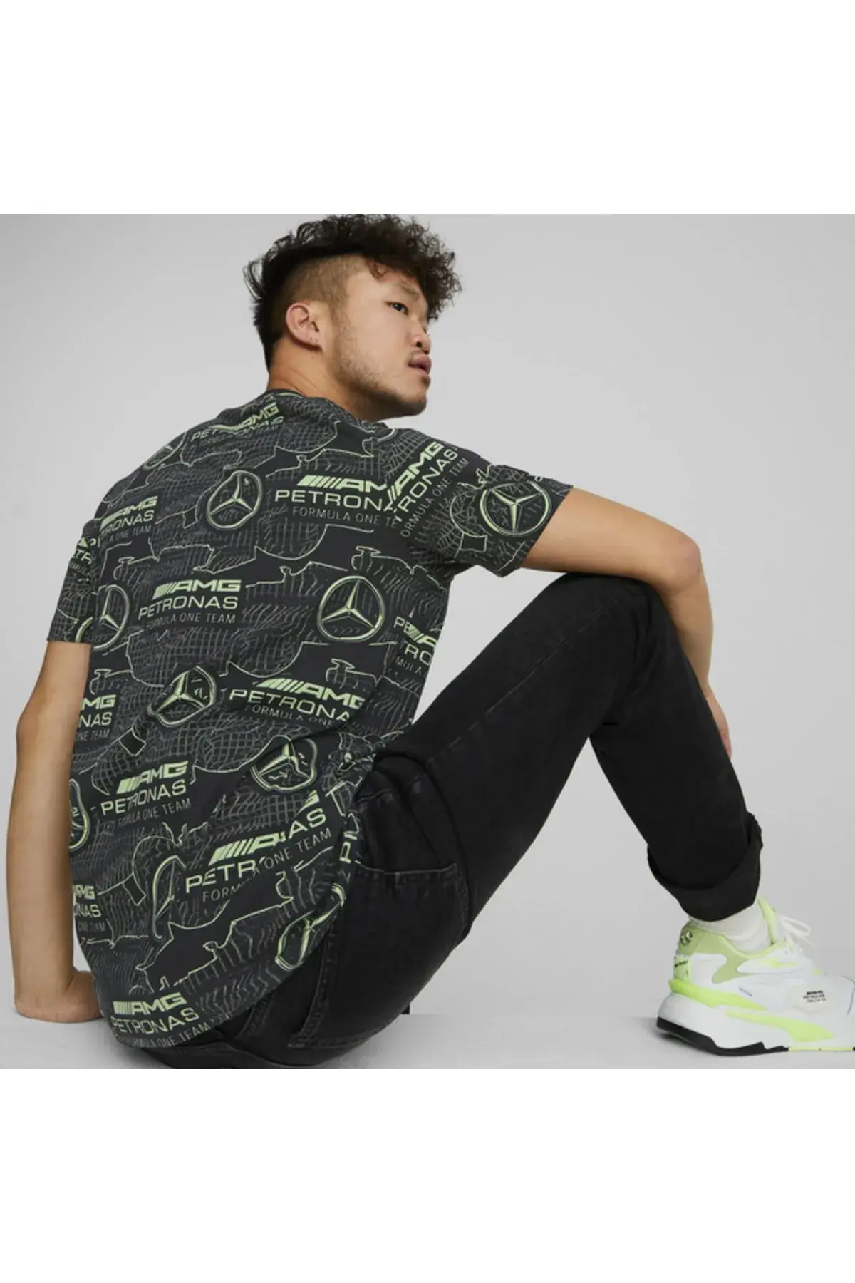 Puma Mapf1 Aop Logo Tee Siyah Erkek T-Shirt
