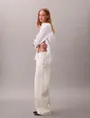 Calvin Klein LOW RISE BAGGY CHALK WHITE Beyaz Kadın Jeans Calvin Klein LOW RISE BAGGY CHALK WHITE Beyaz Kadın Jeans