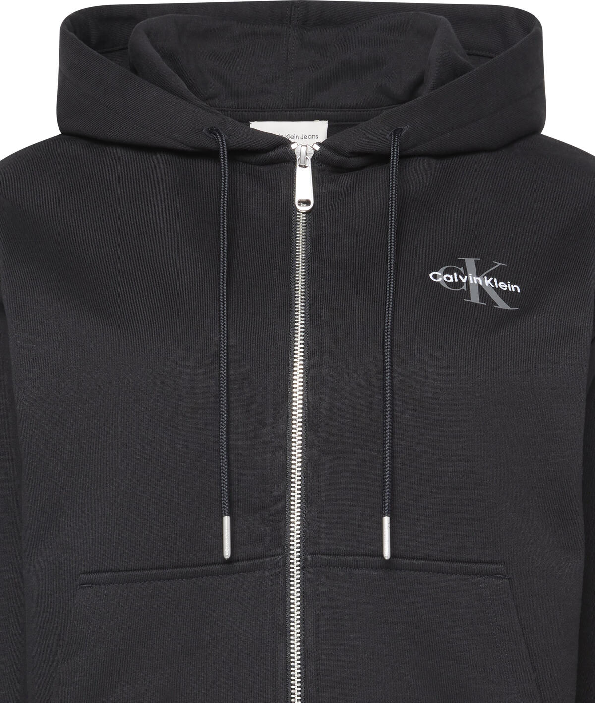 Calvin Klein MONOLOGO FRENCH TERRY FZ BF HOOD Siyah Kadın Sweatshirt