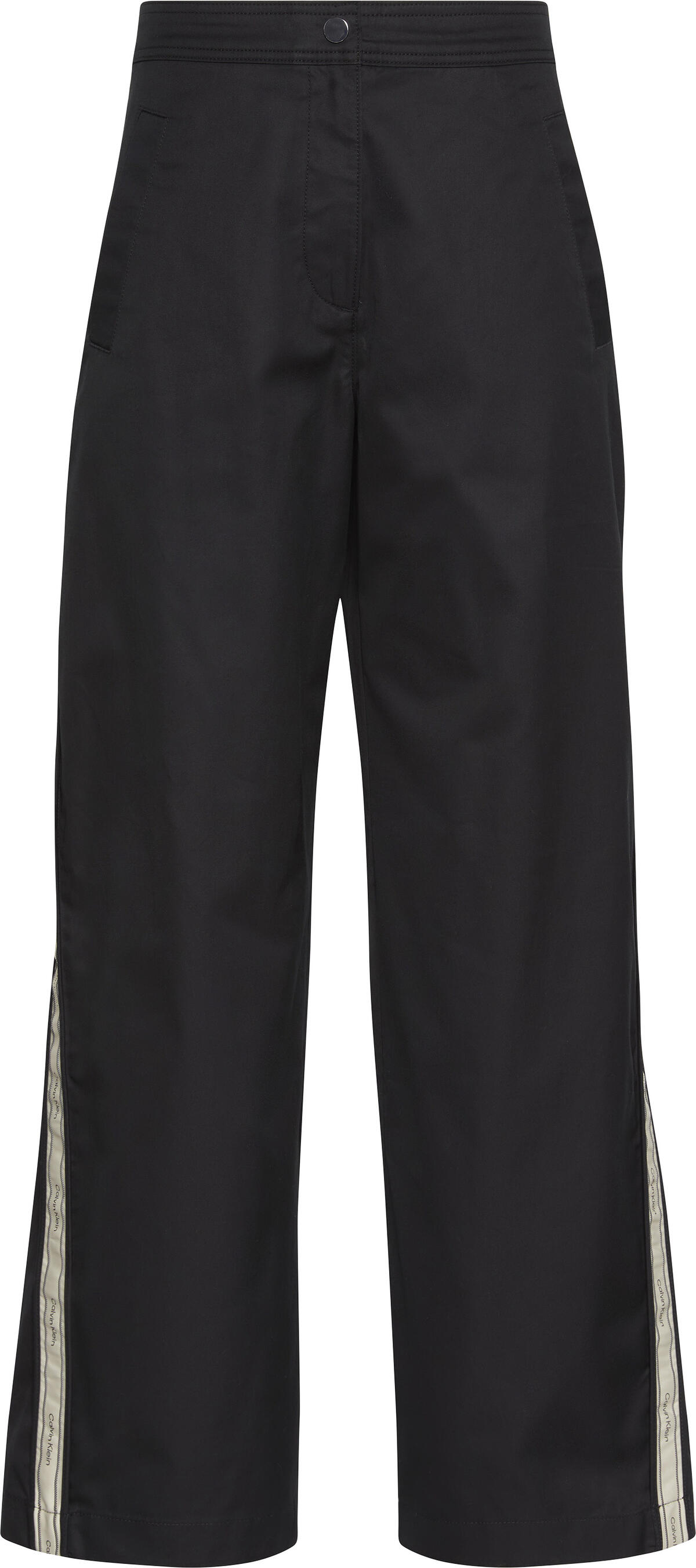 Calvin Klein COTTON TWILL AOP LOGO STRIPE PAN Siyah Kadın Pantolon Calvin Klein COTTON TWILL AOP LOGO STRIPE PAN Siyah Kadın Pantolon