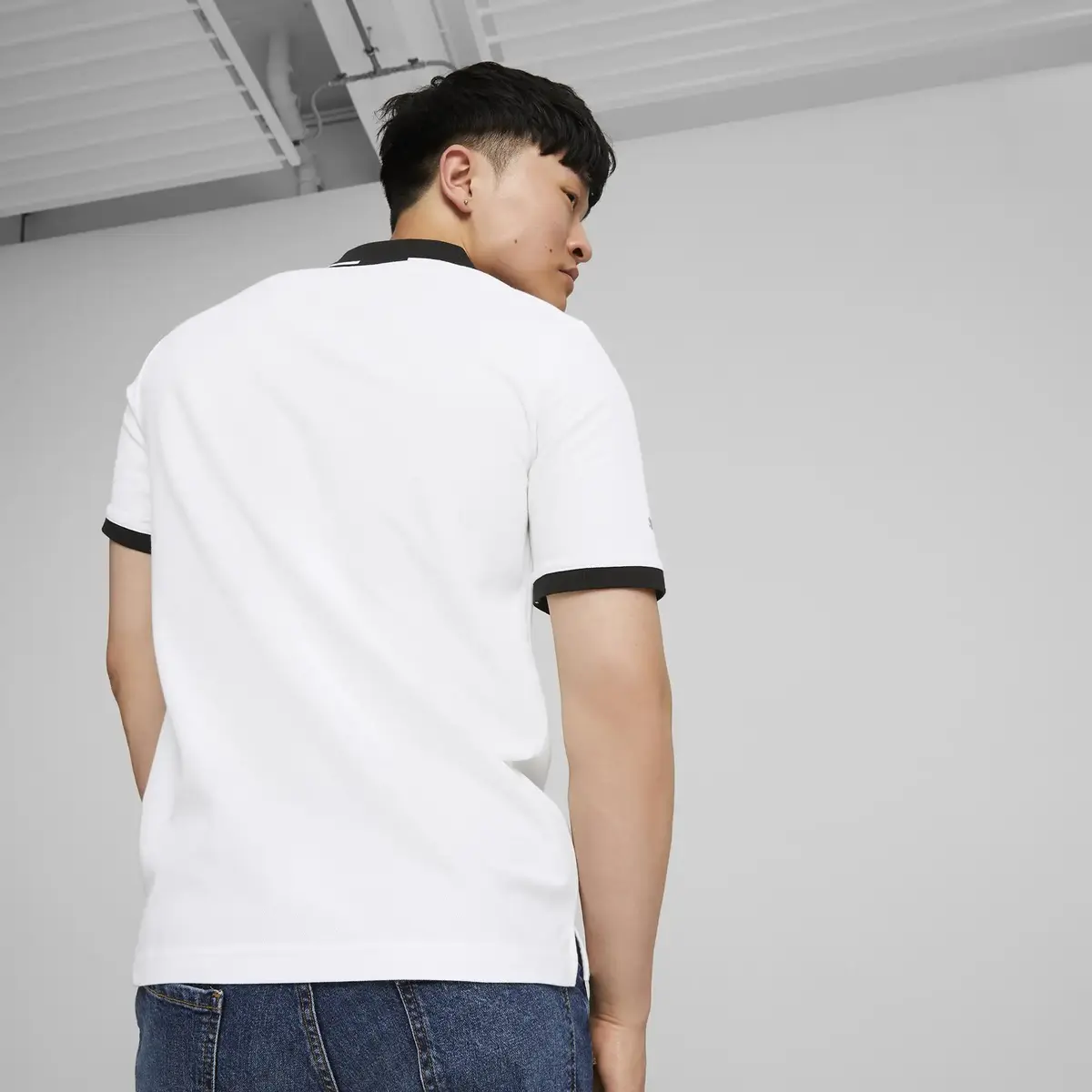 Puma Bmw Mms Zip Polo Beyaz Erkek Polo T-Shirt