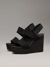 Calvin Klein WEDGE SANDAL WEBBING, 0GJ Siyah Kadın Terlik