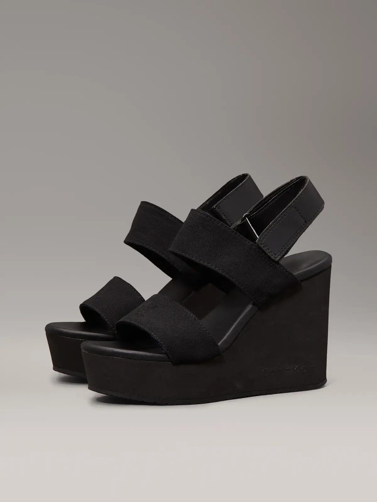 Calvin Klein WEDGE SANDAL WEBBING, 0GJ Siyah Kadın Terlik