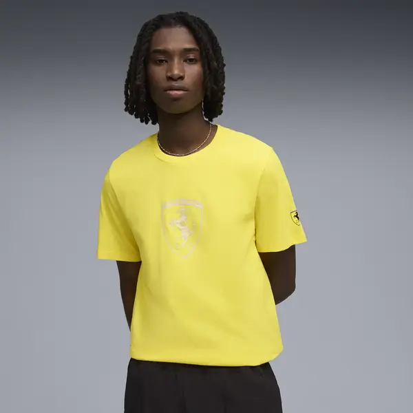 Puma Ferrari Tonal Shield Tee Sarı Erkek T-Shirt