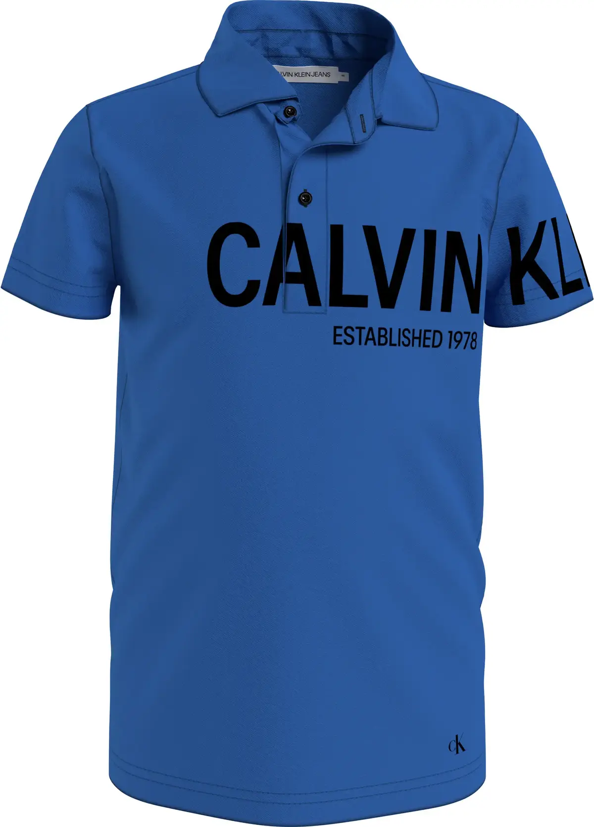 Calvin Klein INTS HERO LOGO FITTE Erkek Mavi Polo T-Shirt