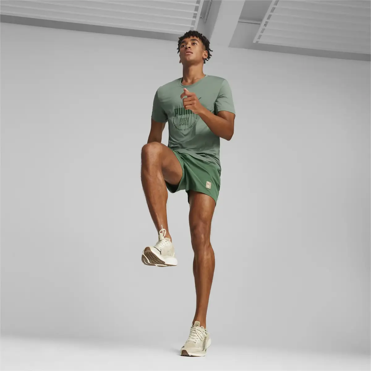 Puma Unisex First Mile Tee Yeşil Erkek T-Shirt