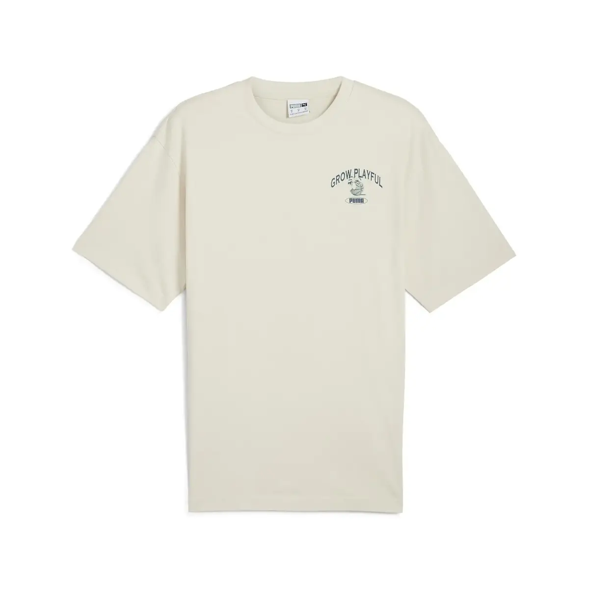 Puma GRAPHICS Grow Playful Tee Kırık Beyaz Erkek T-Shirt