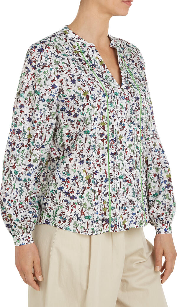 Tommy Hilfiger CO VOILE FLORAL V-NK Kadın Beyaz Gömlek