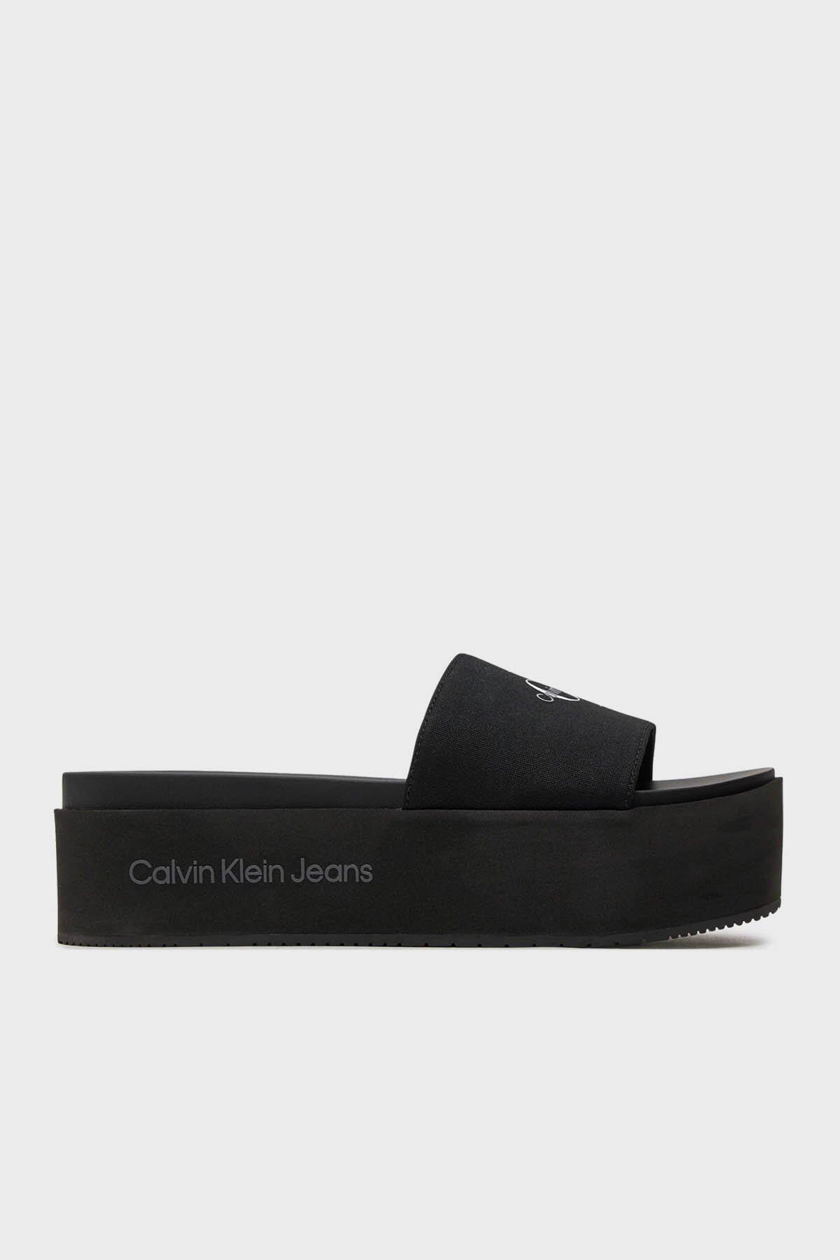 Calvin Klein FLATFORM SANDAL MET, BDS Siyah Kadın Terlik