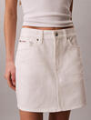 Calvin Klein 90S MINI SKIRT CHALK, ASN, 25 Beyaz Kadın Kot Etek