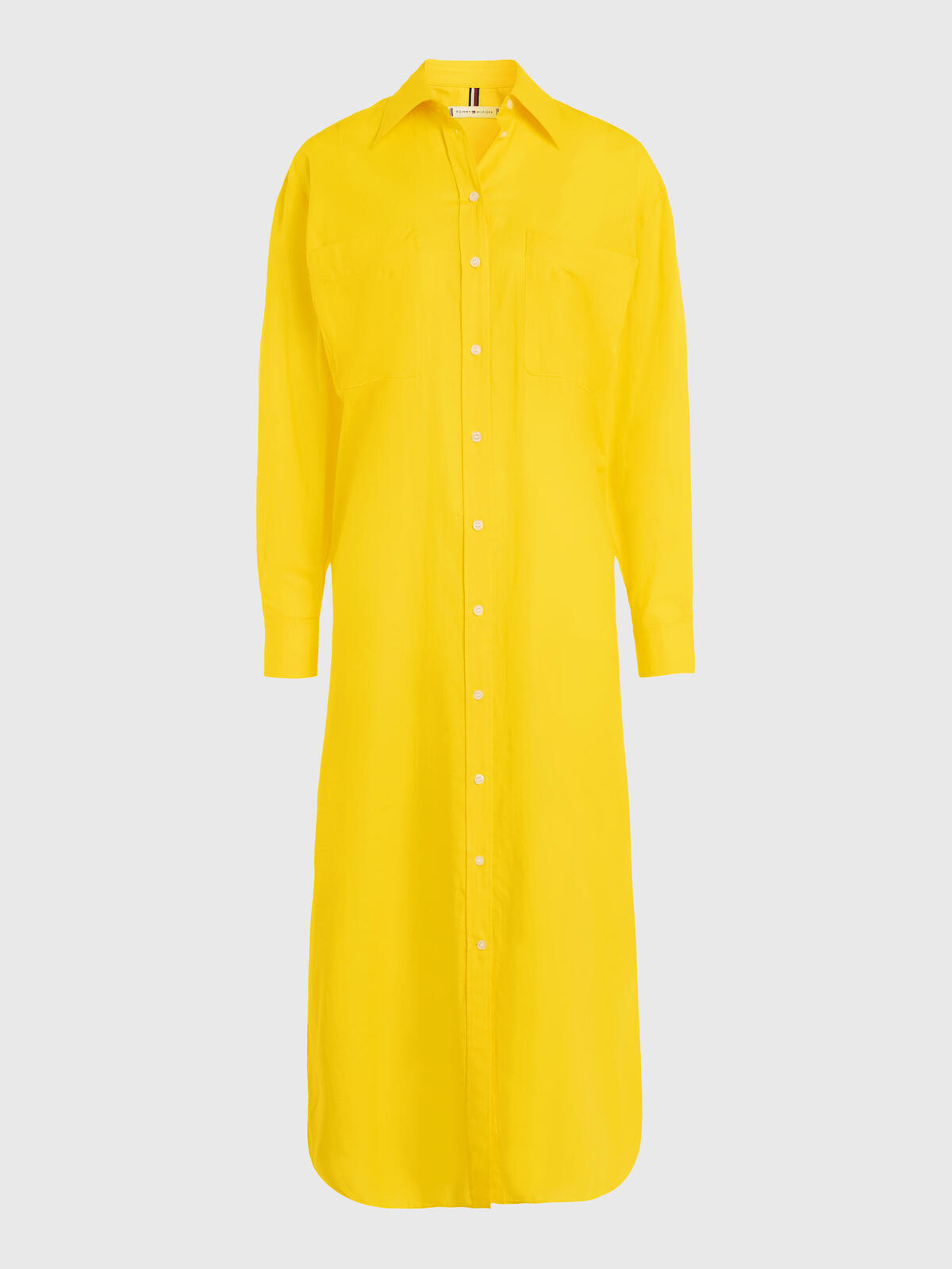 Tommy Hilfiger VOILE OVERSIZED LONG Kadın Sarı Elbise