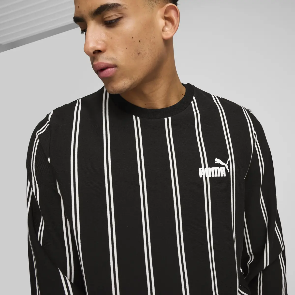 Puma SPORTS CLUB AOP Crew Siyah Erkek Sweatshirt