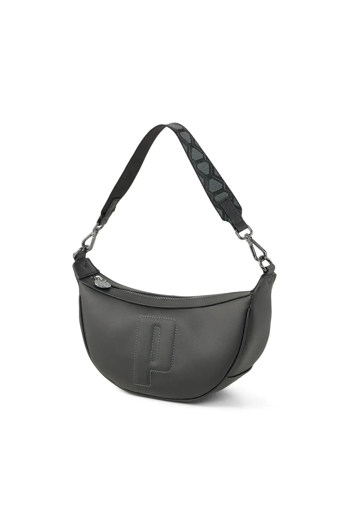 Puma Sense Mini Hobo Suni Deri Siyah Kadın Omuz Çantası