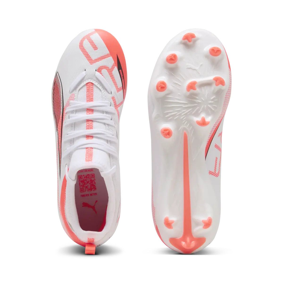 Puma ULTRA 5 MATCH FG/AG Jr Beyaz Erkek Çocuk Krampon
