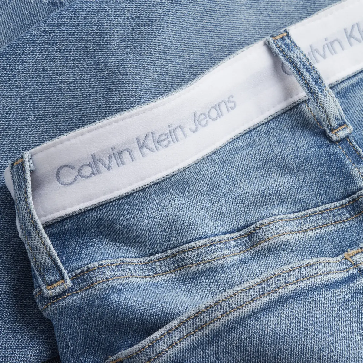 Calvin Klein HIGH RISE SUPER SKIN Kadın Mavi Kot Pantolon