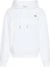 Calvin Klein LS RLXD MONO FR TERR Kadın Beyaz Hoodie