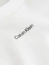 Calvin Klein NANO LOGO INTERLOCK, YAF Beyaz Erkek T-Shirt & Polo