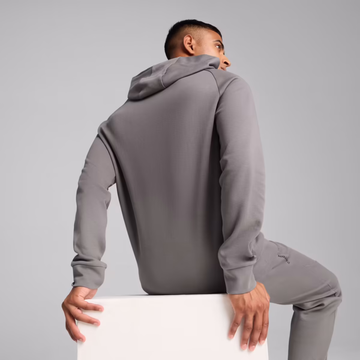 Puma PUMATECH Hoodie Gri Erkek Hoodie