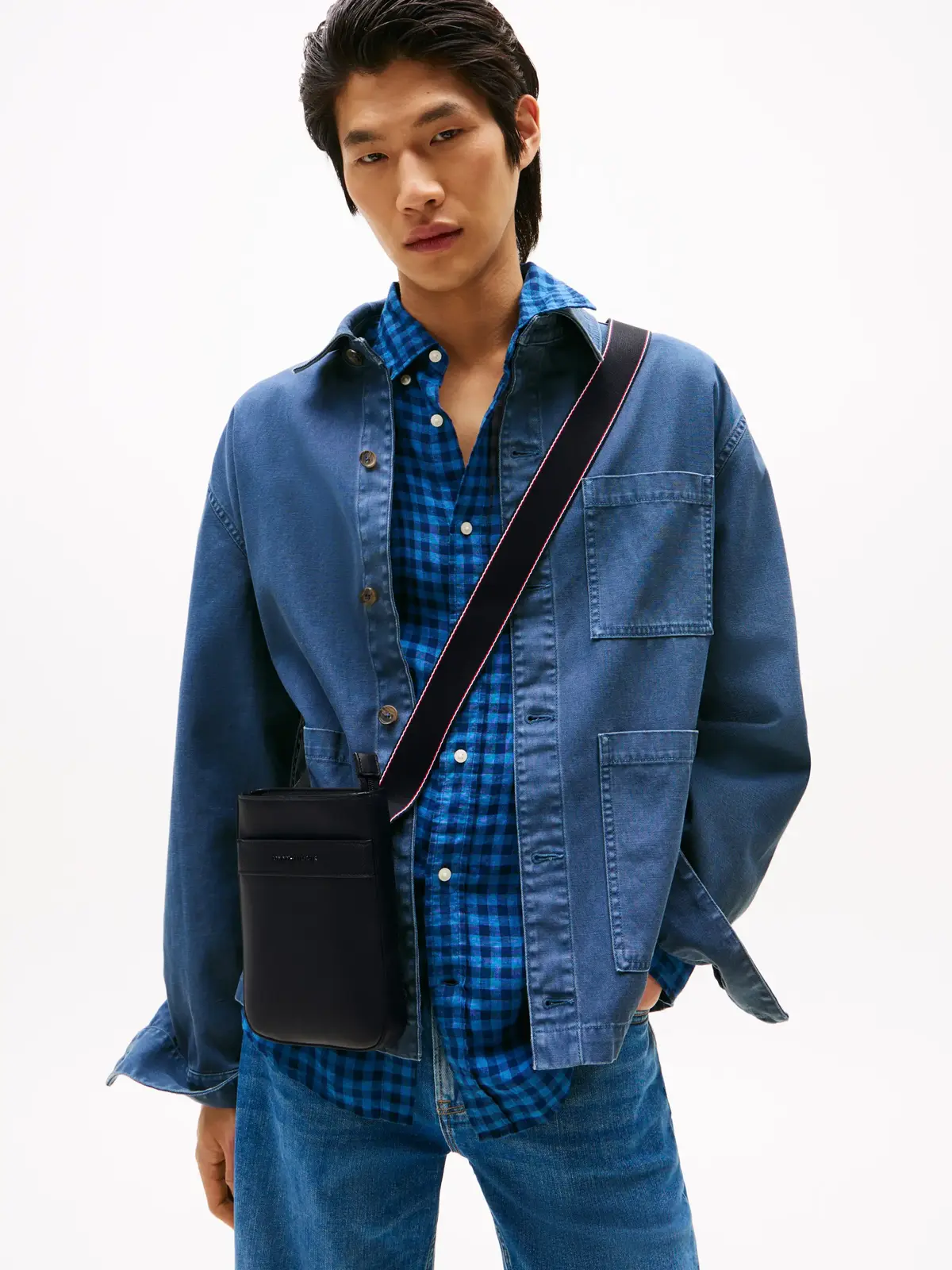 Tommy Hilfiger TH CORP MINI CROSSOV, BDS Siyah Erkek Çanta & Cüzdan