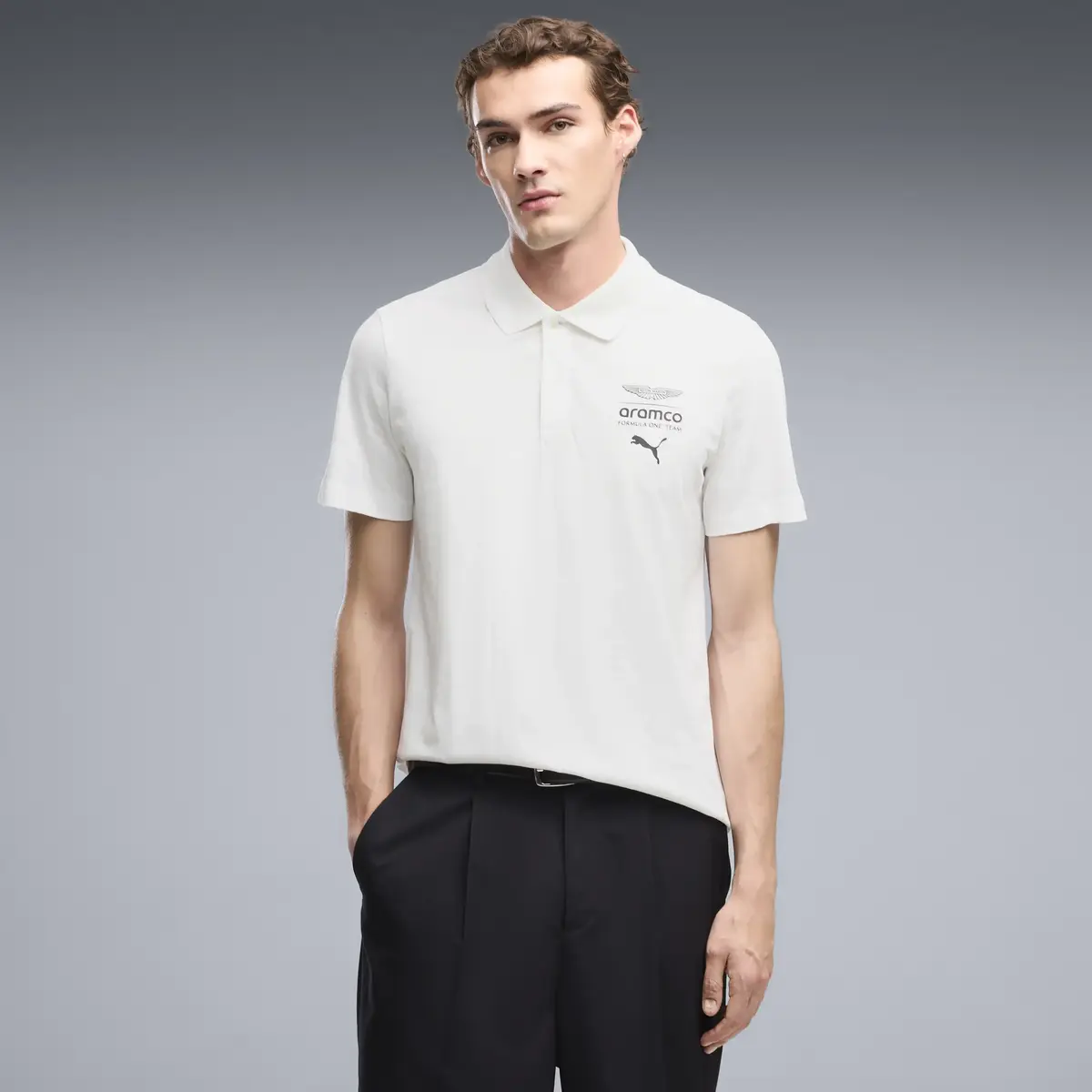 PUMA AMF1 Essential Polo Beyaz Erkek T-Shirt & Polo