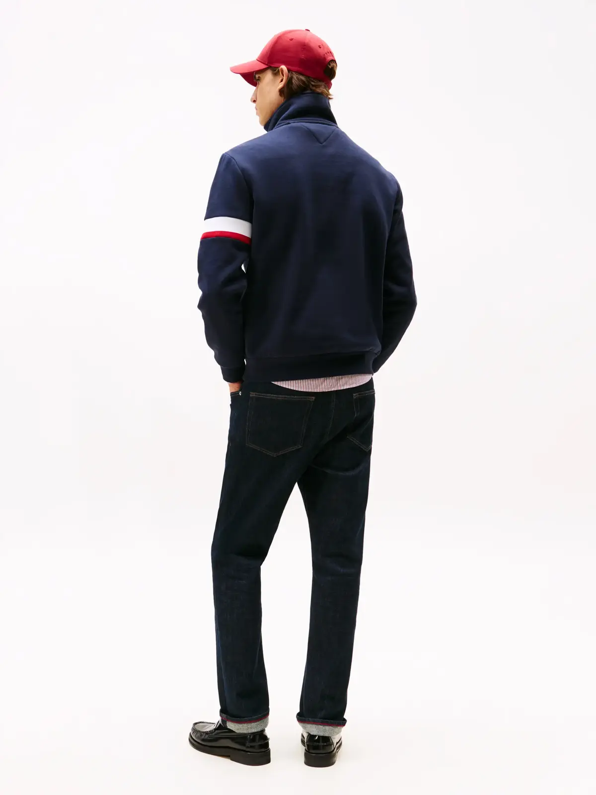 Tommy Hilfiger RWB INSERT 1/4 ZIP, DW5 Siyah Erkek Sweatshirt