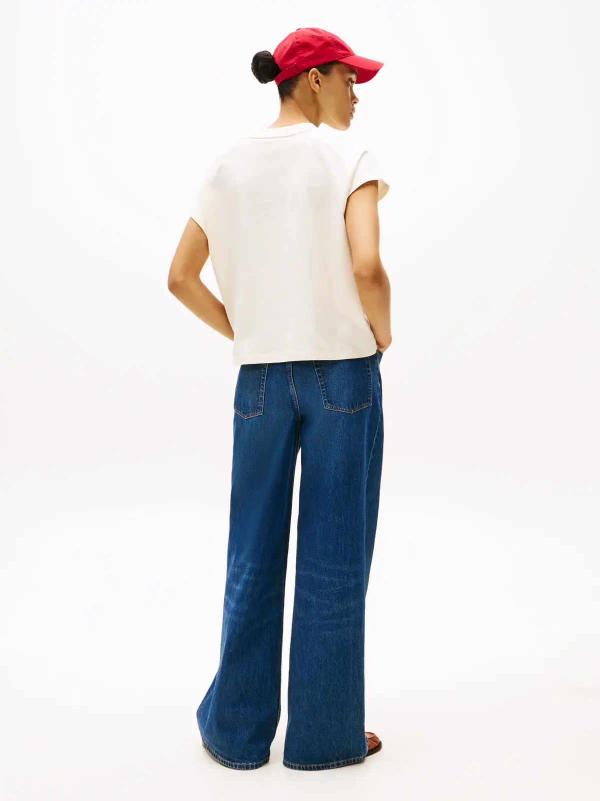 Tommy Hilfiger SAIL FLAGS RLXD C-NK, AEF Bej Kadın T-Shirt & Polo