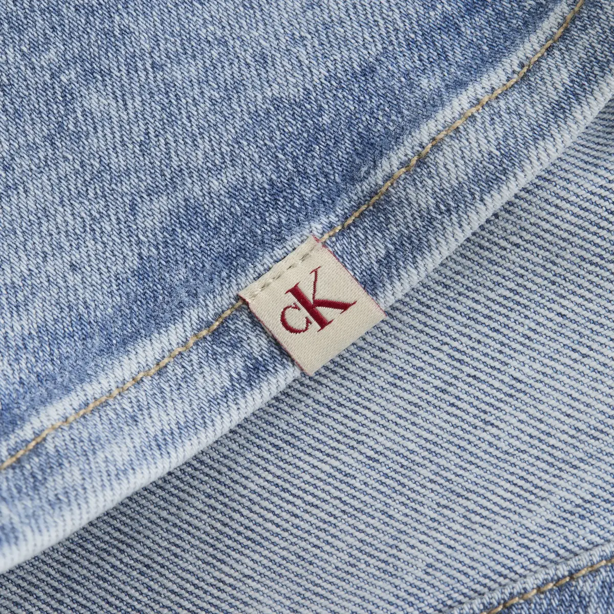 Calvin Klein DENIM BRALETTE, 1AA Mavi Kadın T-Shirt & Polo