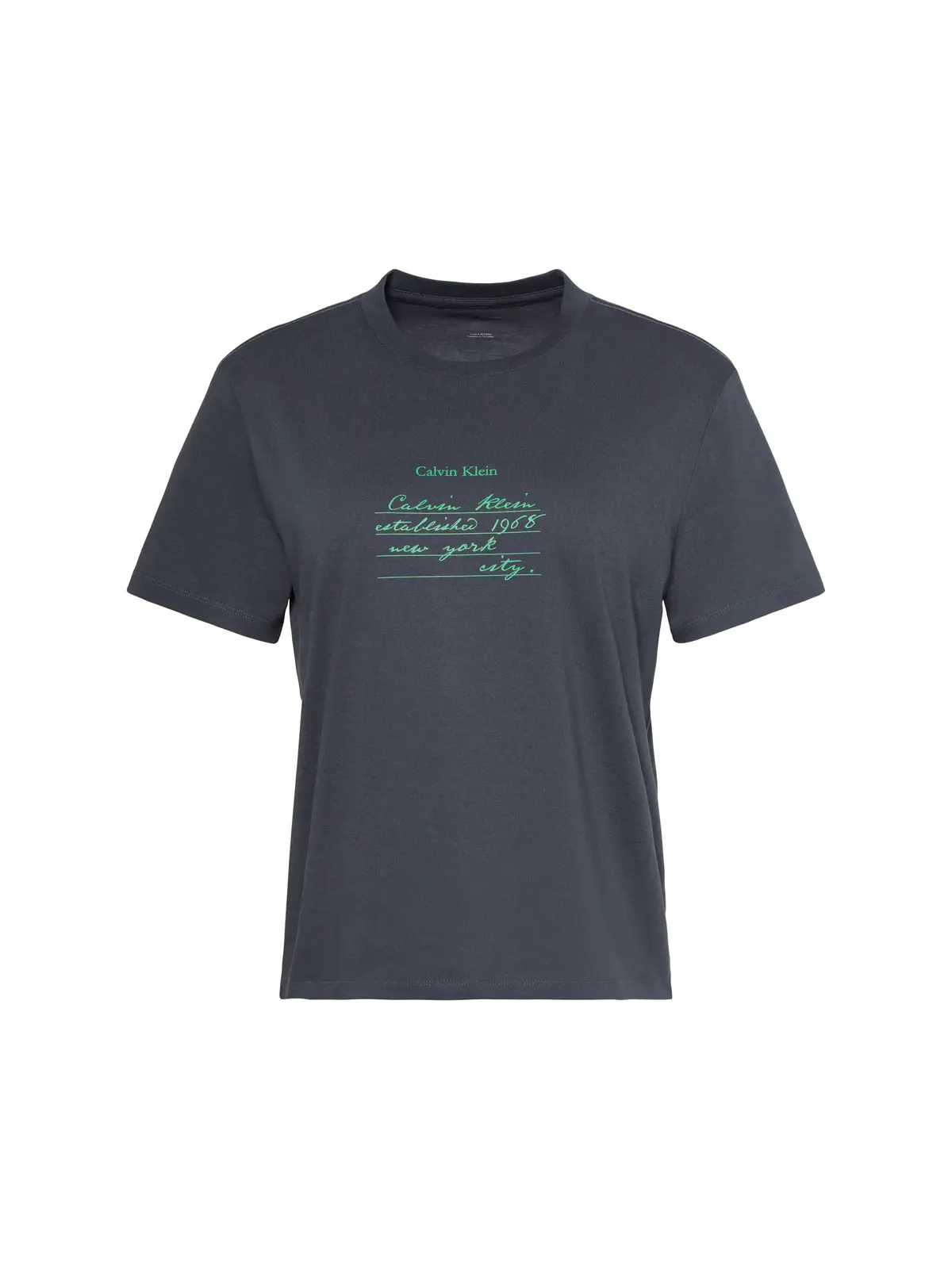 Calvin Klien SS CLASSIC HANDWRITI, 4XN Gri Kadın T-Shirt