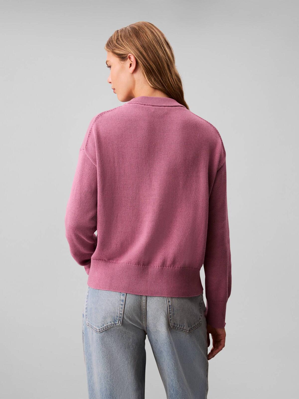 Calvin Klein Cotton Graphic Pullover Kırmızı Kadın Sweatshirt