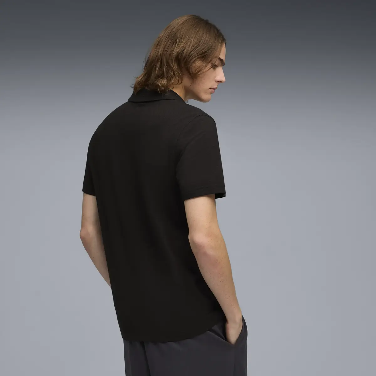 Puma AMF1 Jacquard Polo (Regular) Siyah Erkek T-Shirt