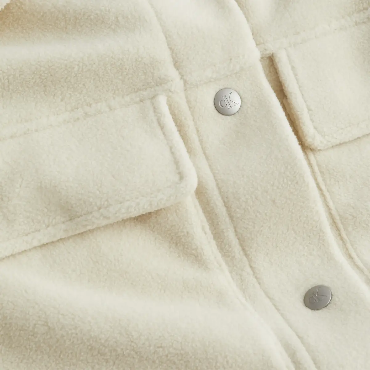 Calvin Klein POLAR FLEECE JACKET Kadın Krem Sweatshirt