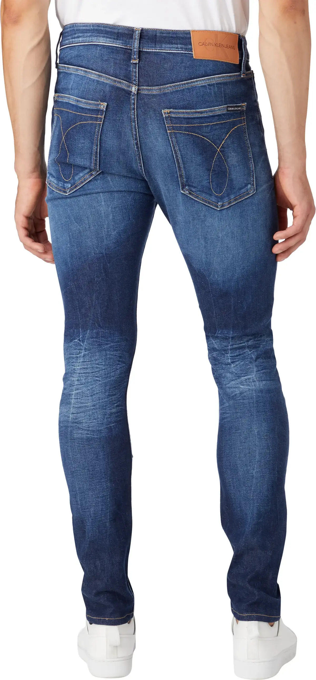 Calvin Klein SKINNY Erkek mavi Kot Pantolon