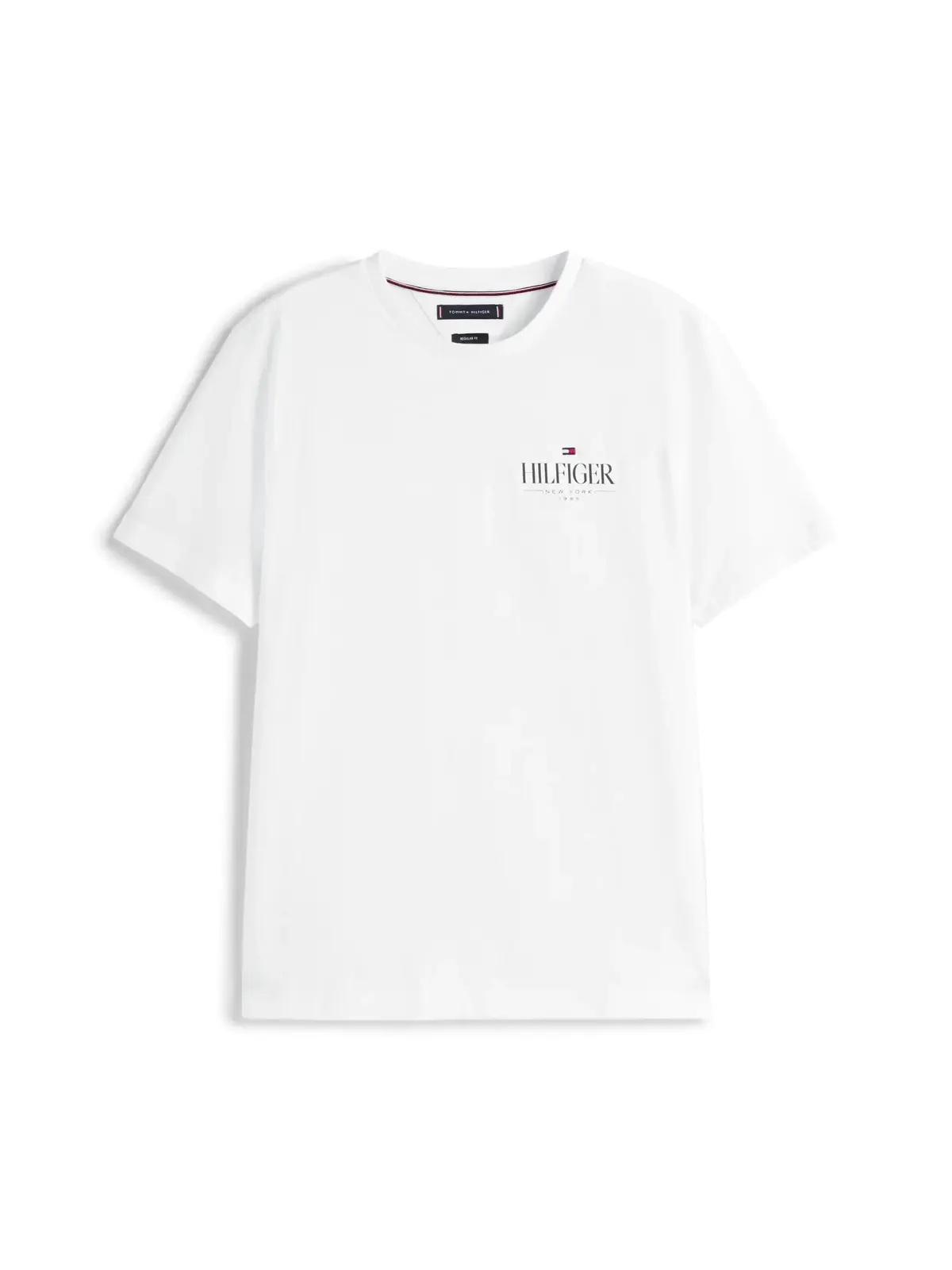 Tommy Hilfiger HILFIGER STACK TEE, YBR Beyaz Erkek T-Shirt