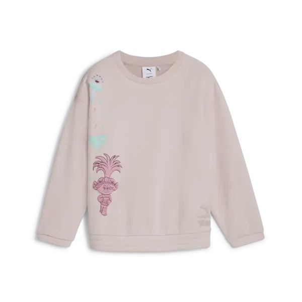 Puma X TROLLS Graphic Crew Pembe Erkek Çocuk Sweatshirt
