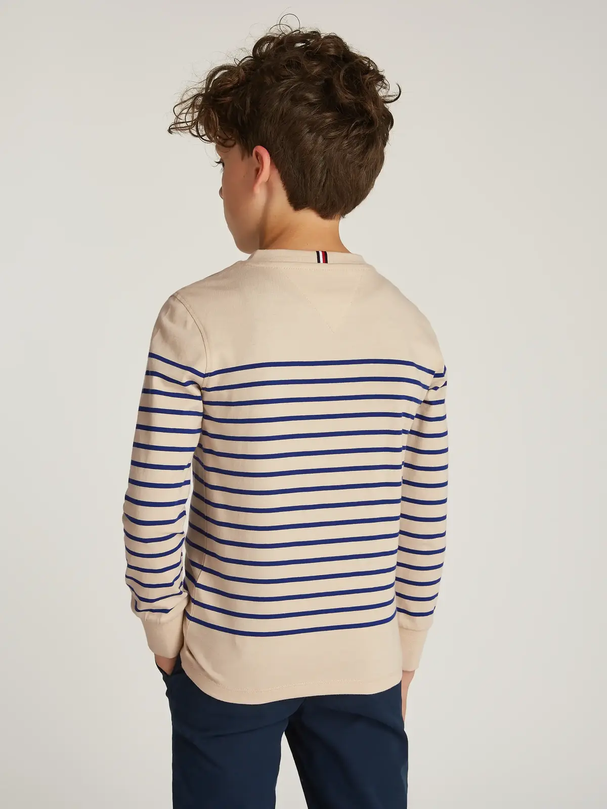 U C-NECK STRIPE LS T, 0A4