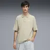 Puma WARDROBE ESS Boxy Polo Bej Erkek Polo T-Shirt