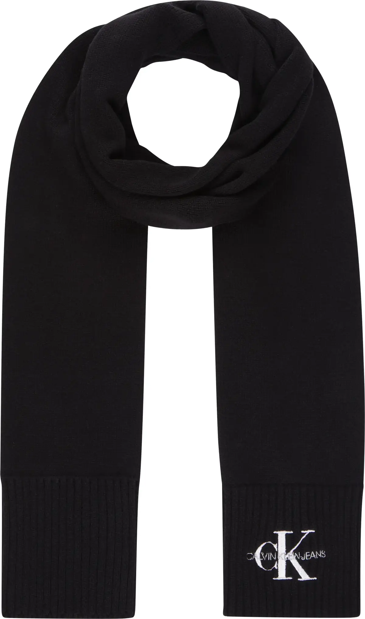 Calvin Klein MONOLOGO EMBRO SCARF Erkek Siyah Atkı