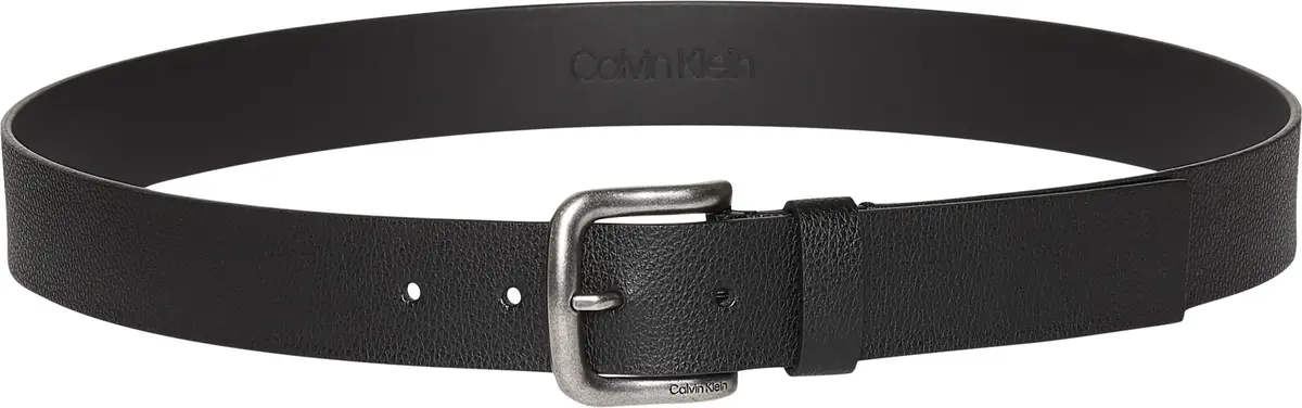Calvin Klein ROUND BUCKLE PEBBLED 35MM Erkek Siyah Kemer