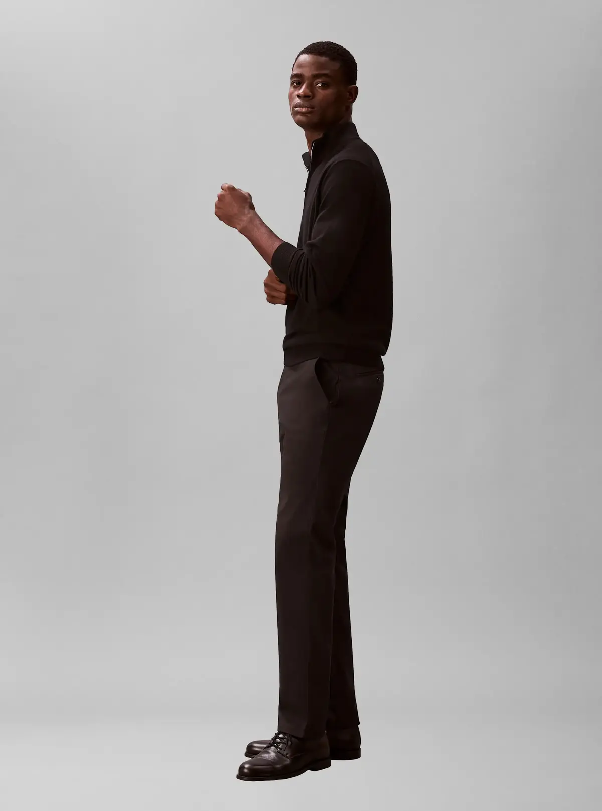 Calvin Klein SLIM SATEEN CHINO TR Siyah Erkek Pantolon