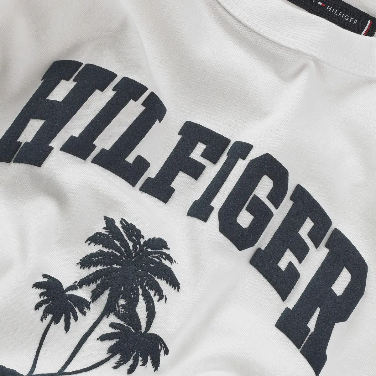 Tommy Hilfiger HILFIGER PALM PRINT, YBR Beyaz Erkek Çocuk T-Shirt & Polo