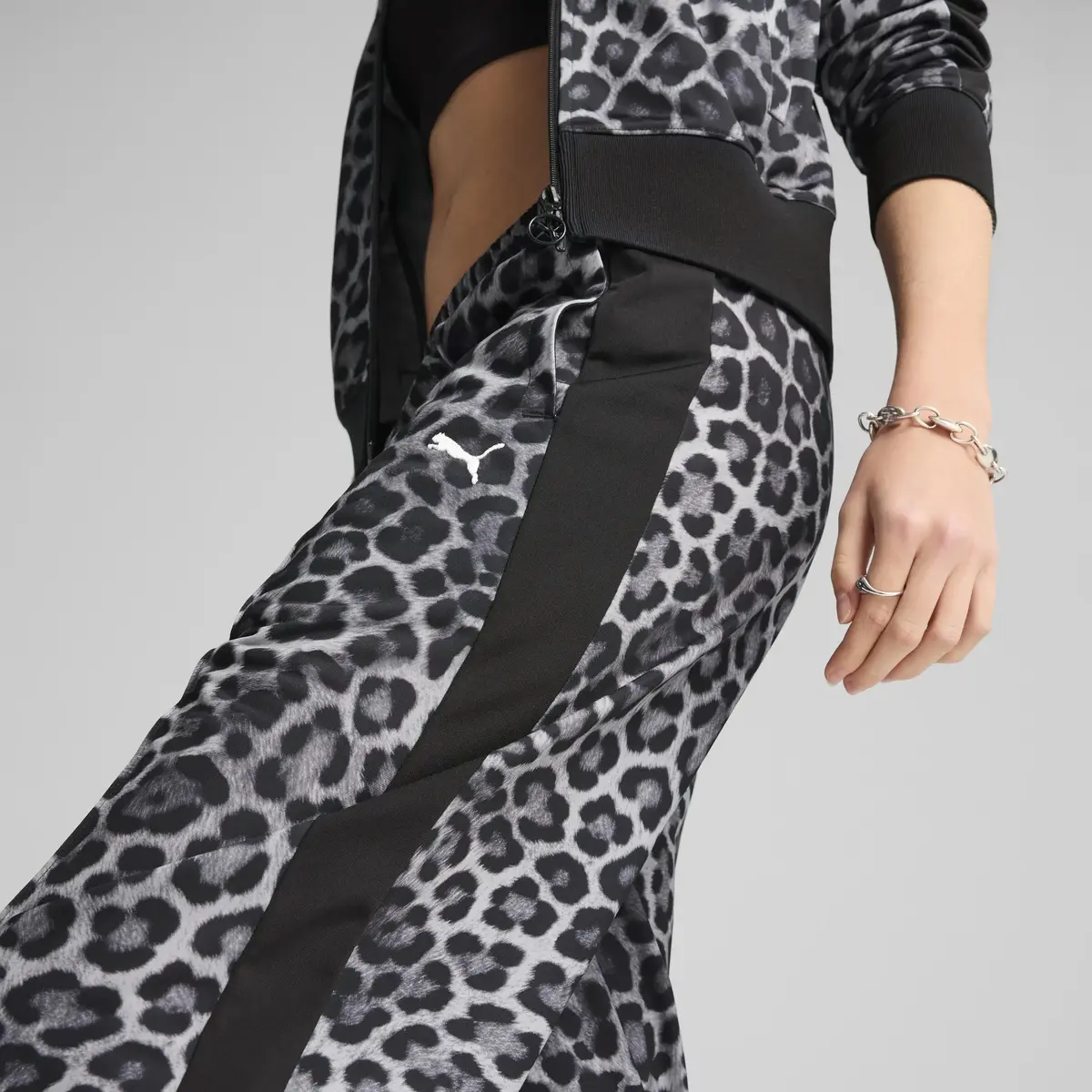 Puma T7 AOP Straight Pants Siyah Kadın Eşofman Altı