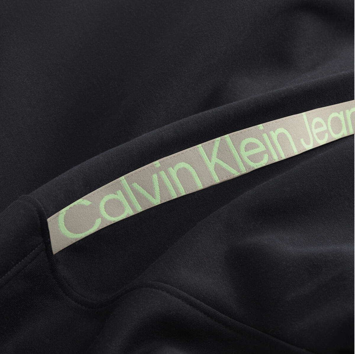 Calvin Klein CUT OFF LOGO TAPE ZI Erkek Siyah Fermuarlı Ceket