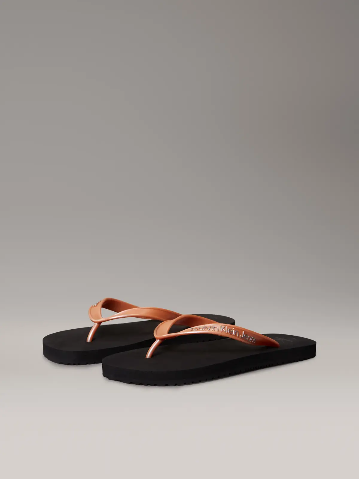 Calvin Klein BEACH SANDAL MONOLOG Kahve-Siyah Kadın Parmak Arası Terlik