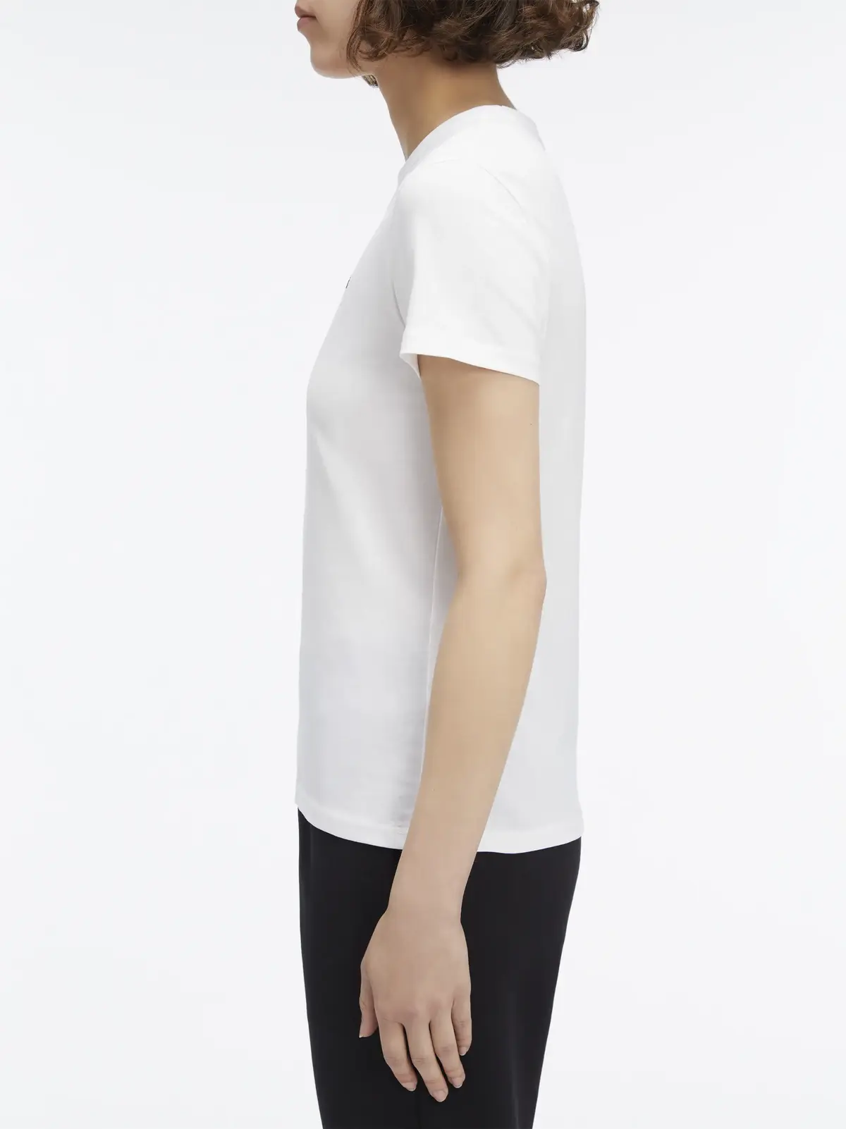 Calvin Klein CK EMB GRAPHIC SLIM, YAF Beyaz Kadın T-Shirt & Polo