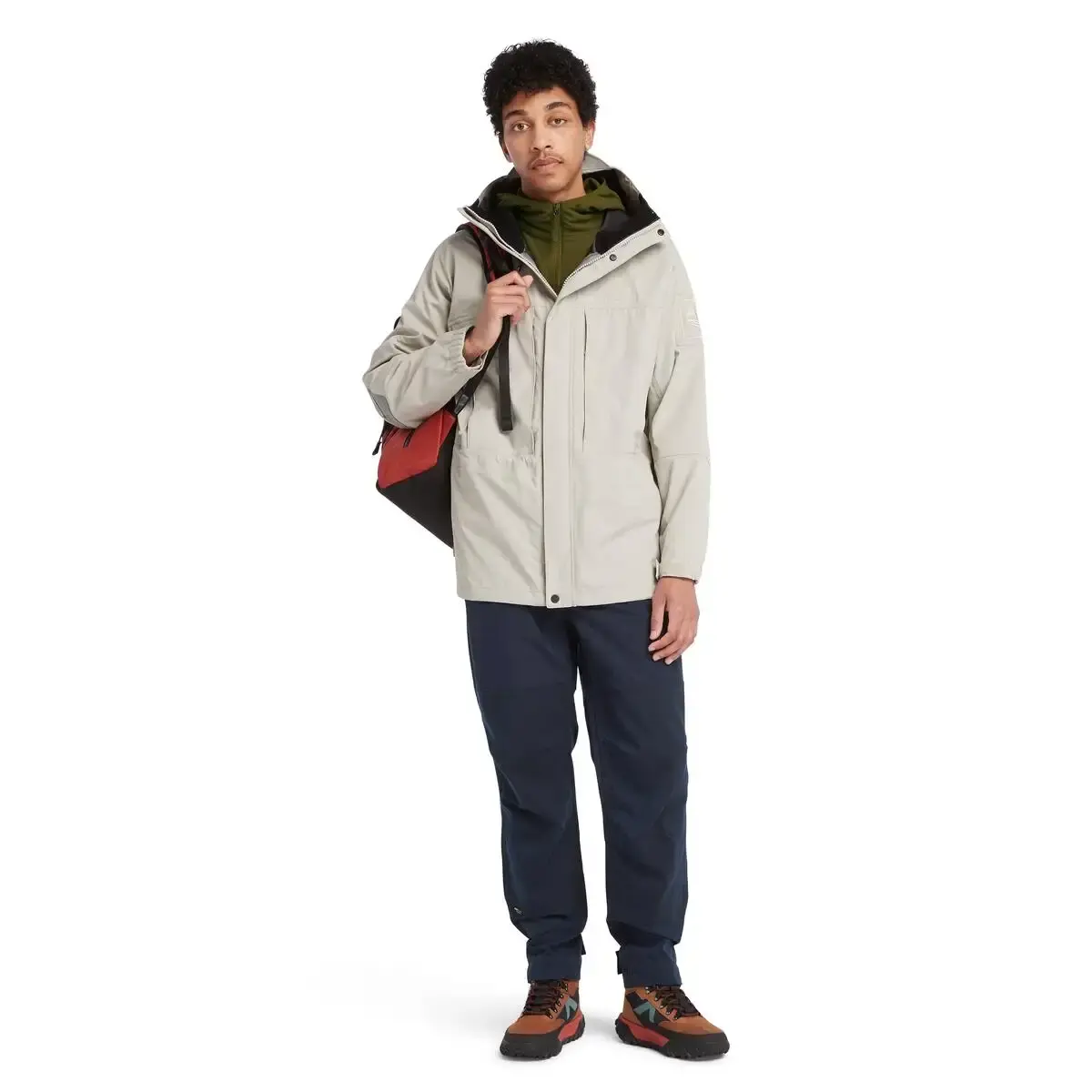 Timberland KEARSARGE POLARTEC 1/4 ZIP HOODED FLEECE Yeşil Erkek Hoodie