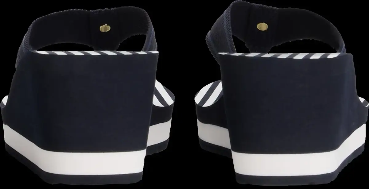 Tommy Hilfiger TH STRIPES WEDGE BEA, DW6 Siyah Kadın Terlik
