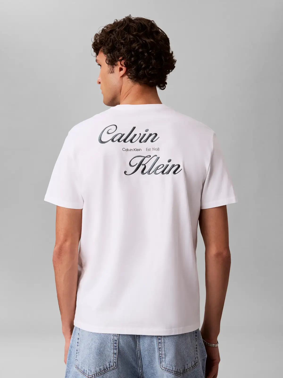 Calvin Klein SS 30s EU CALVIN KLE, YAF Beyaz Erkek T-Shirt