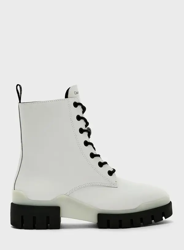 Calvin Klein COMBAT MID LACEUP TR Kadın Beyaz Bot
