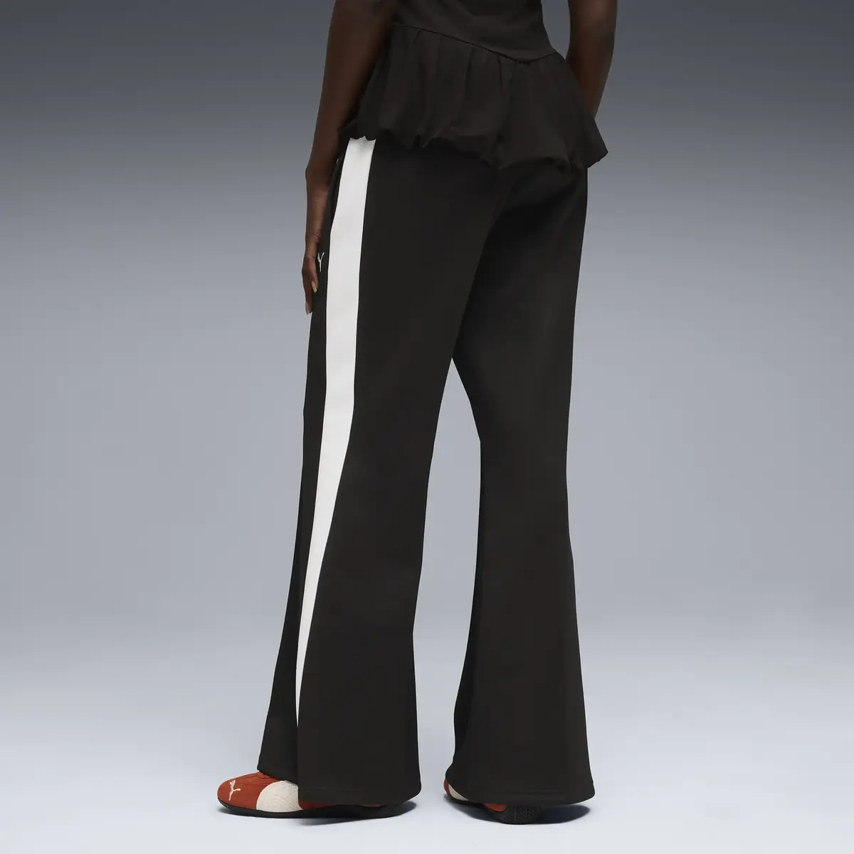 PUMA T7 Relaxed Flared Pants Siyah Kadın Eşofman Altı